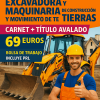 OPERADOR DE RETROEXAVADORA, EXCAVADORA, MAQUINARIA DE CONSTRUCCIÓN Y MOVIMIENTOS DE TIERRAS (CON PRL)