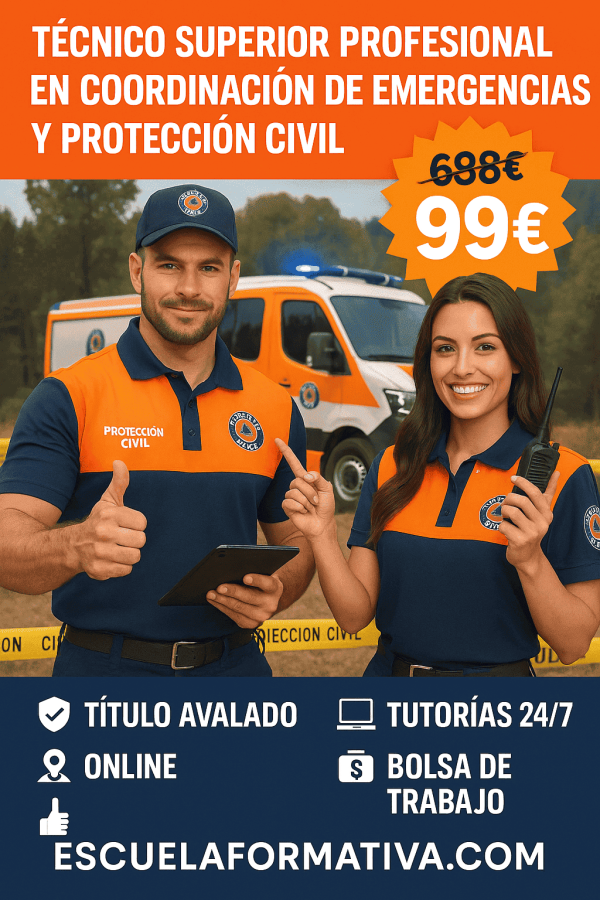 TÉCNICO SUPERIOR PROFESIONAL EN COORDINACIÓN DE EMERGENCIAS Y PROTECCIÓN CIVIL (SEAD0311)