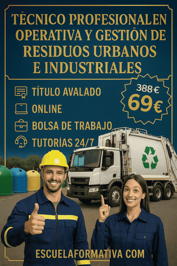 TÉCNICO PROFESIONAL EN OPERATIVA Y GESTIÓN DE RESIDUOS URBANOS E INDUSTRIALES