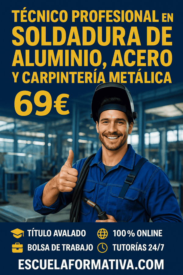 TÉCNICO PROFESIONAL EN SOLDADURA DE ALUMINIO, ACERO Y CARPINTERIA METALICA