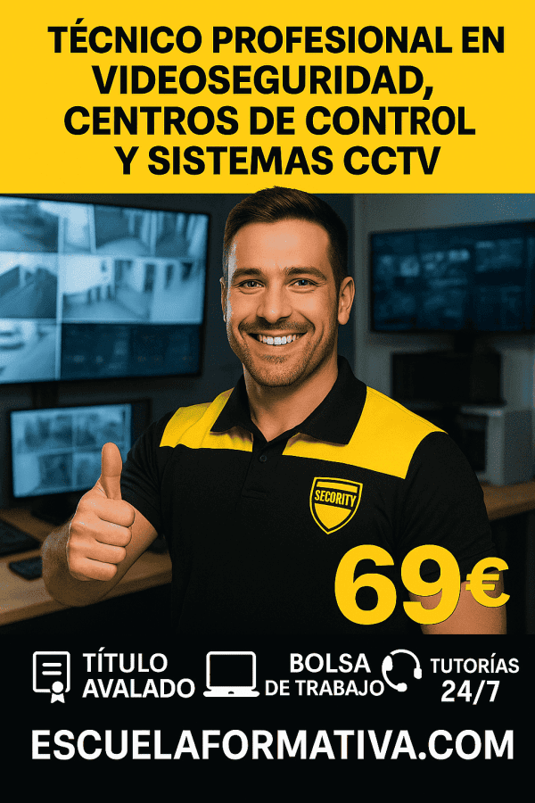 TÉCNICO PROFESIONAL EN VIDEOSEGURIDAD, CENTROS DE CONTROL Y SISTEMAS CCTV