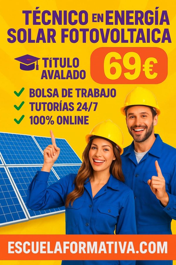 TÉCNICO EN ENERGÍA SOLAR FOTOVOLCAICA