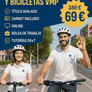 CONDUCTOR PROFESIONAL DE PATINETES ELÉCTRICOS Y BICICLETAS VMP