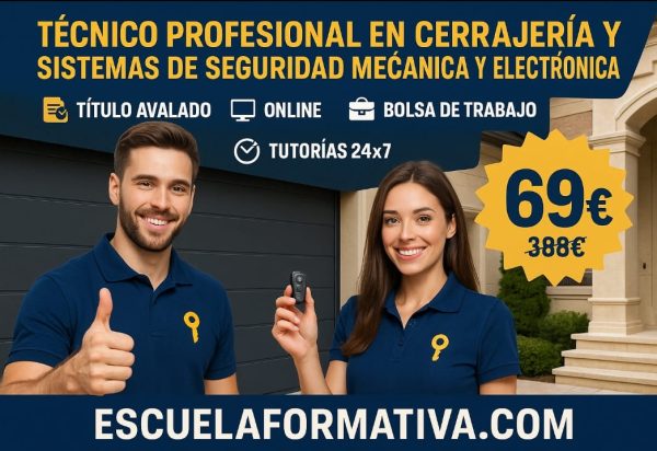 TÉCNICO PROFESIONAL EN CERRAJERÍA Y SISTEMAS DE SEGURIDAD MECÁNICA Y ELECTRÓNICA