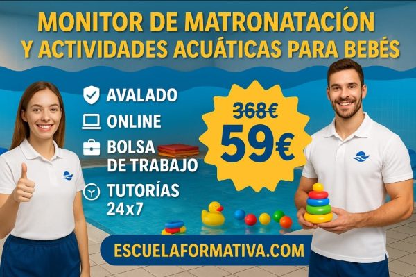 MONITOR DE MATRONATACIÓN Y ACTIVIDADES ACUÁTICAS PARA BEBÉS