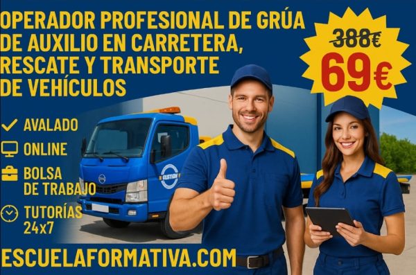 OPERADOR PROFESIONAL DE GRÚA DE AUXILIO EN CARRETERA, RESCATE Y TRANSPORTE DE VEHÍCULOS