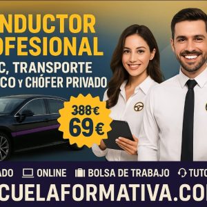 CONDUCTOR PROFESIONAL DE VTC, TRANSPORTE TURÍSTICO Y CHÓFER PRIVADO