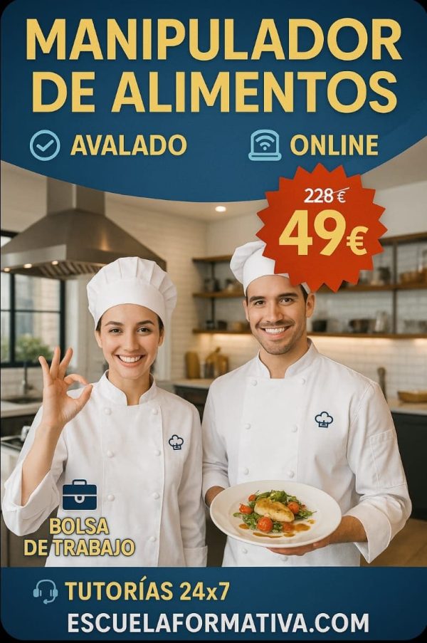 MANIPULADOR DE ALIMENTOS (Actualizado)