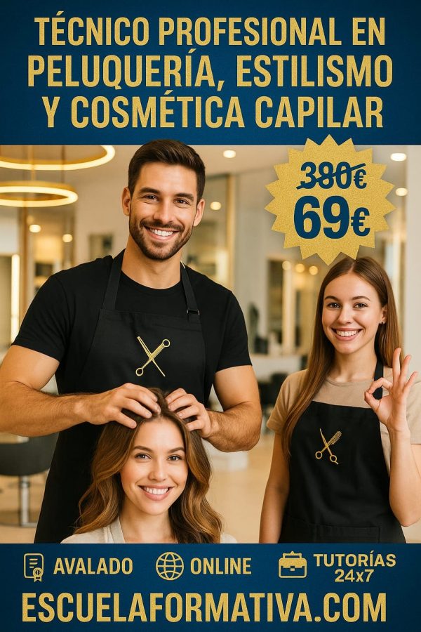 TÉCNICO PROFESIONAL EN PELUQUERÍA, ESTILISMO Y COSMETICA CAPILAR