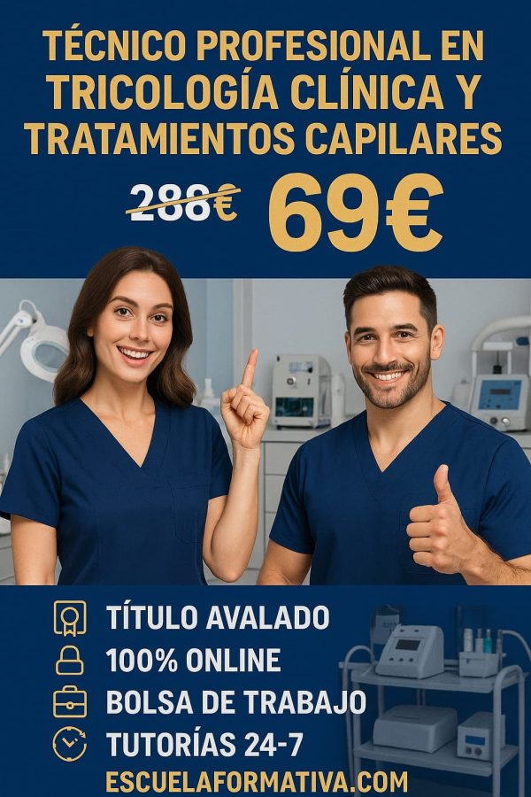 TÉCNICO PROFESIONAL EN TRICOLOGÍA CLÍNICA Y TRATAMIENTOS CAPILARES