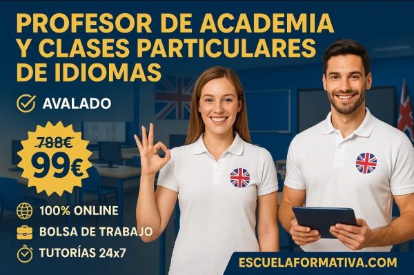 PROFESOR DE ACADEMIA Y CLASES PARTICULARES DE IDIOMAS