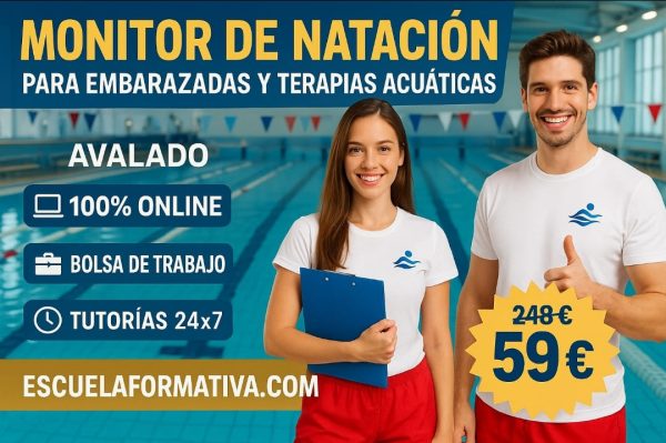 MONITOR DE NATACIÓN PARA EMBARAZADAS Y TERAPIAS ACUÁTICAS