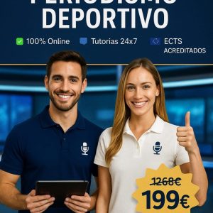 CURSO UNIVERSITARIO DE ESPECIALIZACIÓN EN PERIODISMO DEPORTIVO AVANZADO (15 ECTS) + MÁSTER EN PERIODISMO DEPORTIVO (DOBLE TITULACIÓN)