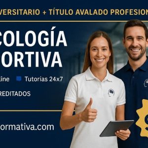 DOBLE TITULACIÓN ~ UNIVERSITARIA + PROFESIONAL: PSICOLOGÍA DEPORTIVA (5 ECTS) + ESPECIALISTA EN PSICOLOGÍA DEPORTIVA