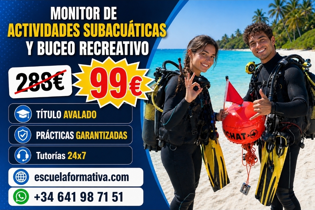 MONITOR DE ACTIVIDADES SUBACUATICAS Y BUCEO RECREATIVO