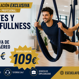 DOBLE TITULACIÓN ~ UNIVERSITARIA + PROFESIONAL: PILATES Y MINDFULLNESS (9 ECTS) + MONITOR DE PILATES AÉREO