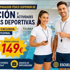 DOBLE TITULACIÓN (FEDERATIVA + PROFESIONAL): ENTRENADOR Y PREPARADOR FÍSICO SUPERIOR DE NATACIÓN Y ACTIVIDADES ACUÁTICAS DEPORTIVAS