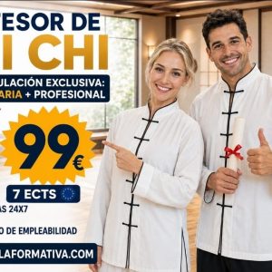 DOBLE TITULACIÓN_UNIVERSITARIA + PROFESIONAL: TAI CHI (7 ECTS) + PROFESOR DE TAI CHI