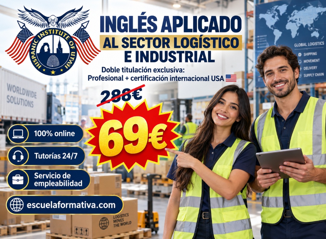 ESPECIALISTA EN INGLÉS APLICADO AL SECTOR LOGÍSTICO E INDUSTRIAL: DOBLE TITULACIÓN ~CERTIFICACIÓN INTERNACIONAL USA + PROFESIONAL