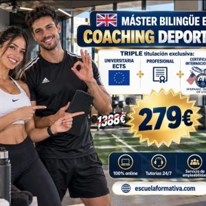 MÁSTER BILING – TRIPLE TITULACIÓN: CURSO UNIVERSITARIO DE ESPECIALIZACIÓN CON 15 ECTS + TÍTULO PROFESIONAL + CERTIFICACIÓN INTERNACIONAL USA