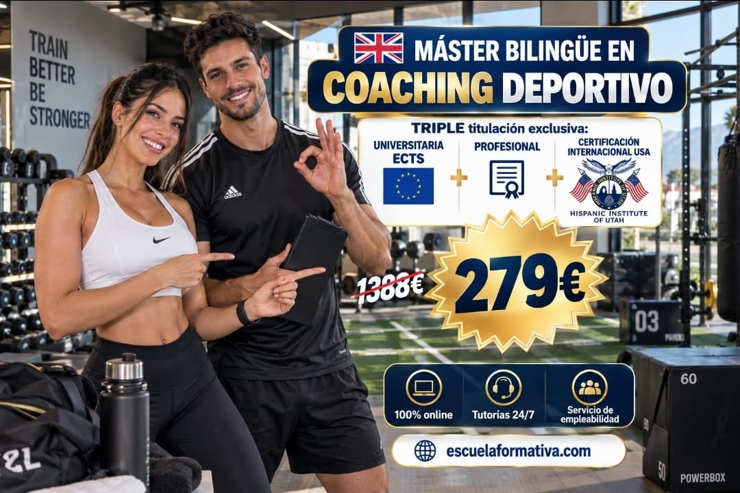 MÁSTER BILING – TRIPLE TITULACIÓN: CURSO UNIVERSITARIO DE ESPECIALIZACIÓN CON 15 ECTS + TÍTULO PROFESIONAL + CERTIFICACIÓN INTERNACIONAL USA
