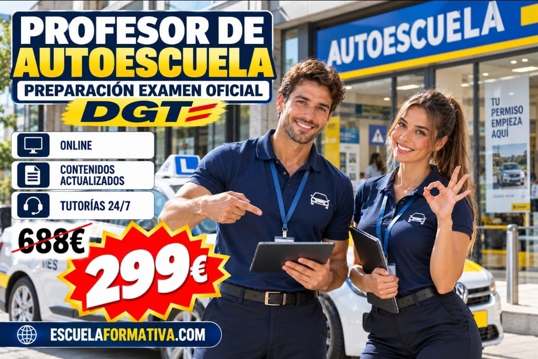 PROFESOR DE AUTOESCUELA (PREPARACIÓN EXAMEN OFICIAL DGT)